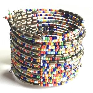Beaded cuff bracelet